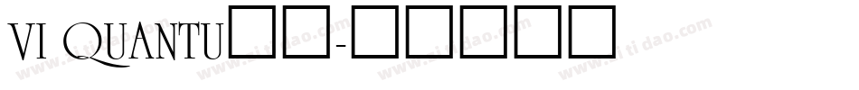 VI QuanTu字体字体转换
